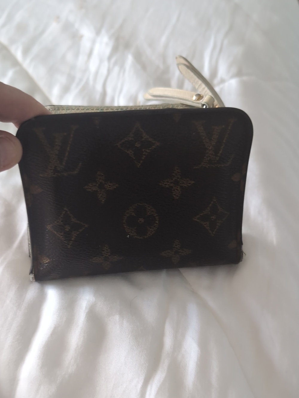 Louis Vuitton Monogram Zip-Around Compact Wallet - Dark Brown & Natural